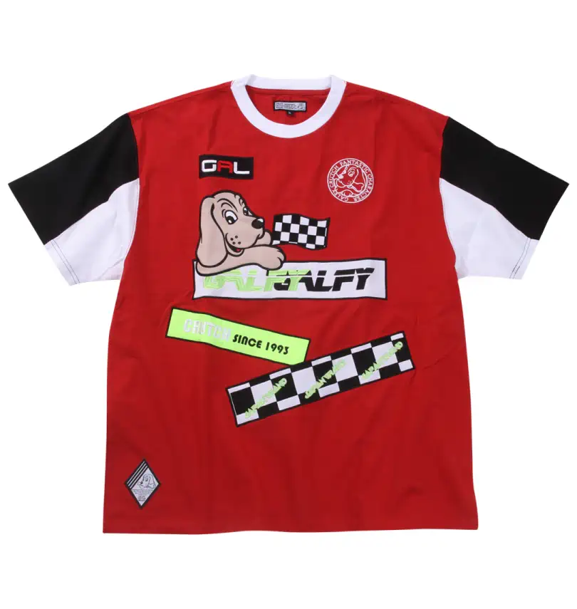 大きいサイズ モトクロス系わんわん半袖Tシャツ | GALFY (ガルフィ