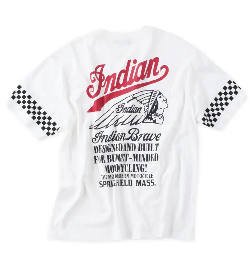 大きいサイズ 天竺プリント半袖Tシャツ | INDIAN MOTOCYCLE