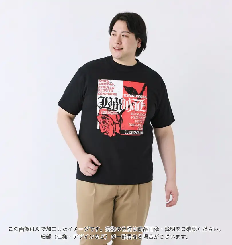 大きいサイズ エル・デスペラード「FACTOR」半袖Tシャツ | 新日本