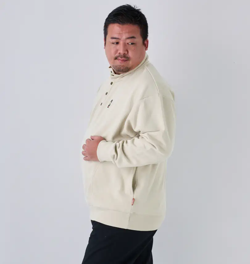 大きいサイズ 裏起毛ハーフボタントレーナー | Coleman (コールマン 