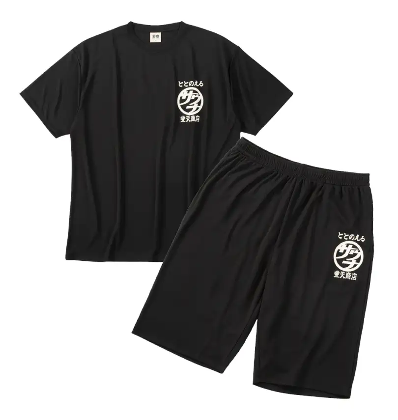 大きいサイズ サウナDRYハニカムメッシュ半袖Tシャツ+ハーフパンツ