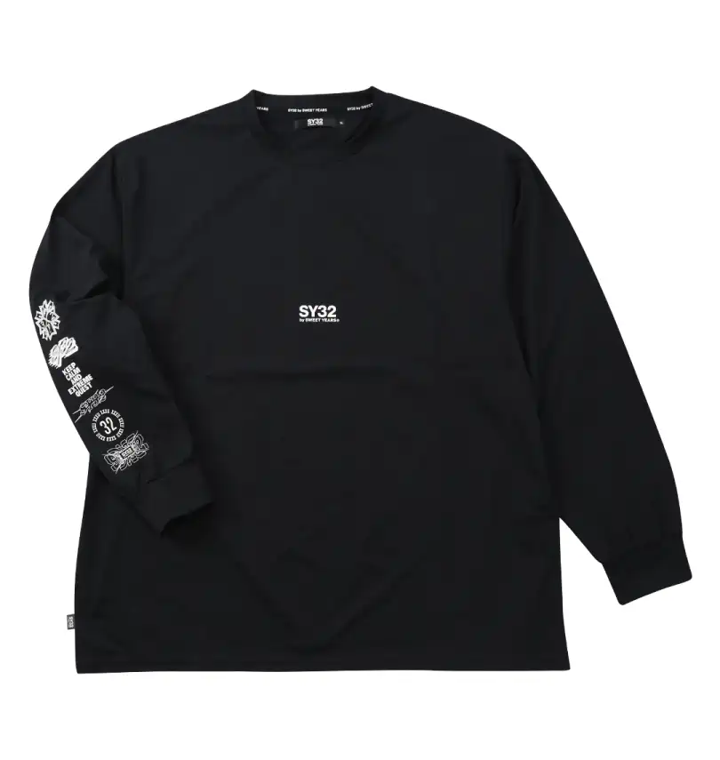 大きいサイズ マルチロゴ長袖Tシャツ | SY32 by SWEET YEARS (エスワイ