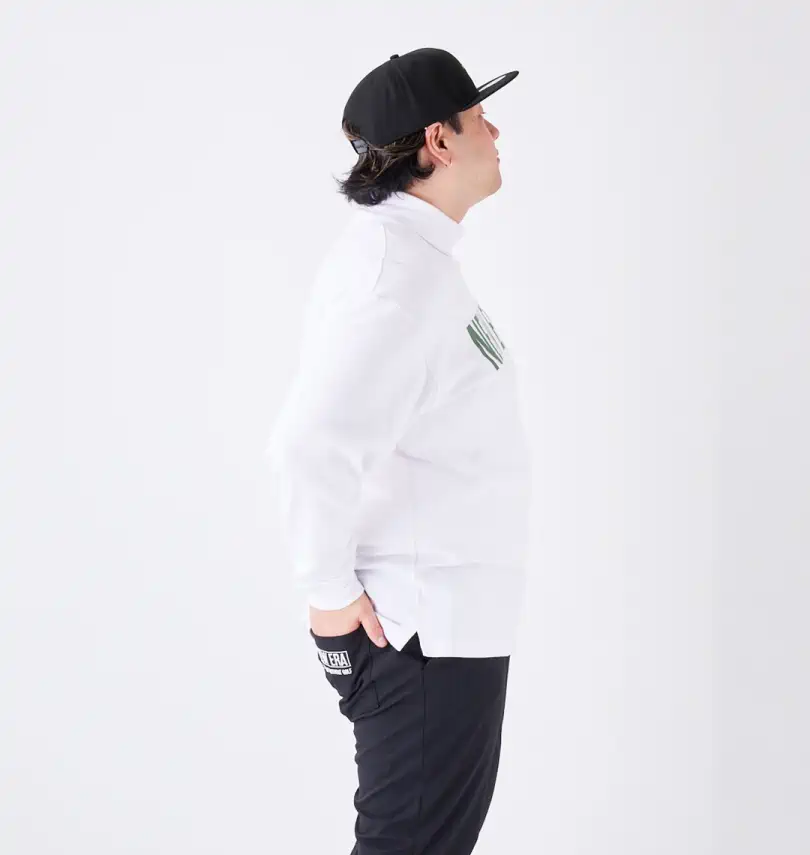 大きいサイズ ストレートロゴタートルネック長袖Tシャツ | NEW ERA