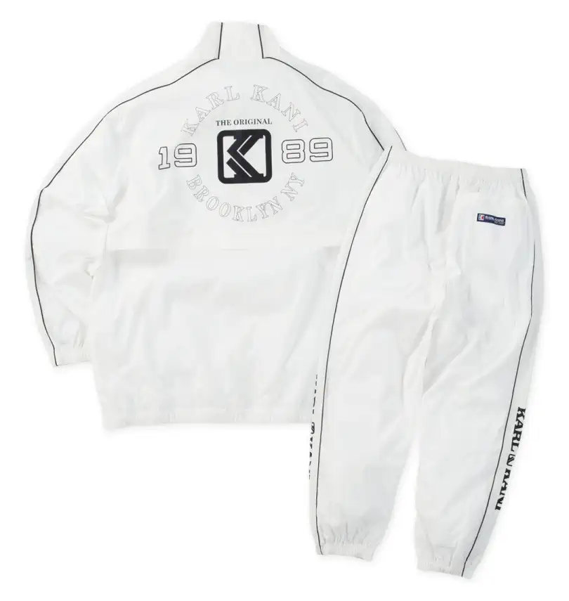KARL KANI ゴルフ　セットアップ 　ホワイトメッシュ　カール　カナイ 大きいサイズ 裏メッシュブレーカーセット | KARL KANI (カール カナイ