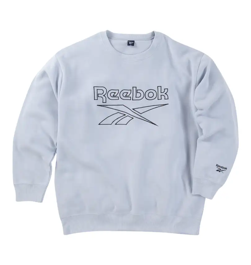 大きいサイズ エステル裏起毛クルートレーナー | Reebok (リーボック