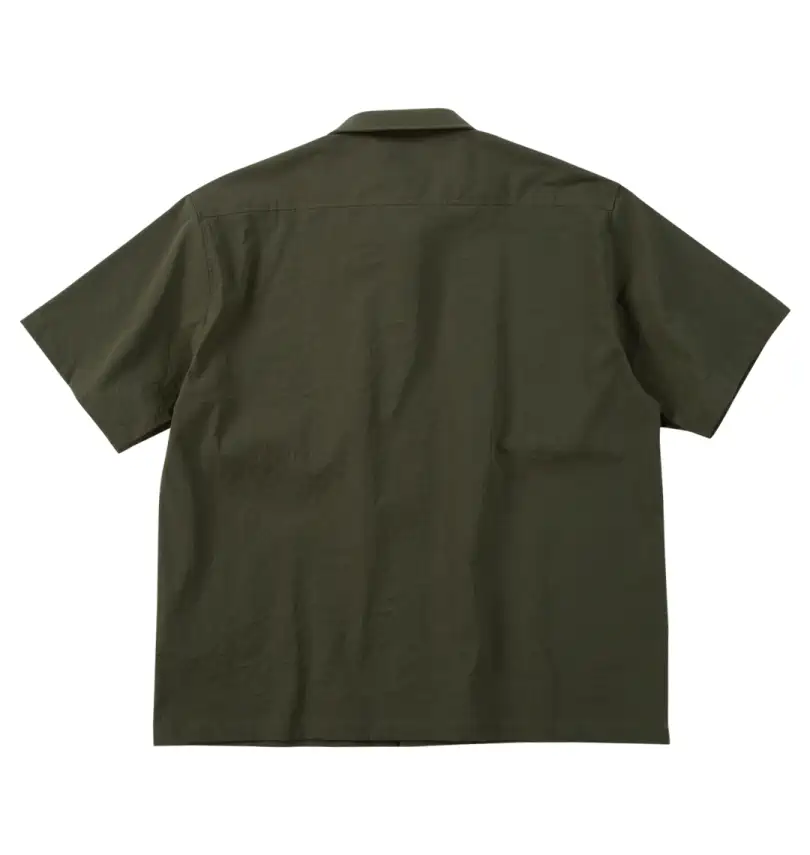 完売品　EFFLORESCENCE ナイロン半袖シャツ　カーキ　 サイズ　M 大きいサイズ ポリストレッチミリタリー半袖シャツ | Mc.S.P (エムシー
