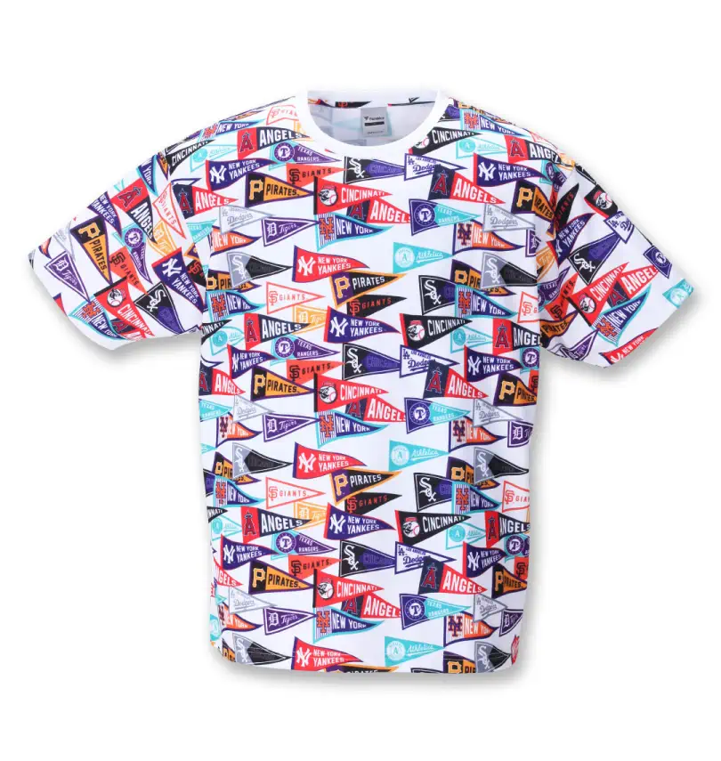 大きいサイズ MLBフラッグ総柄プリント半袖Tシャツ | Fanatics (ファナ ...