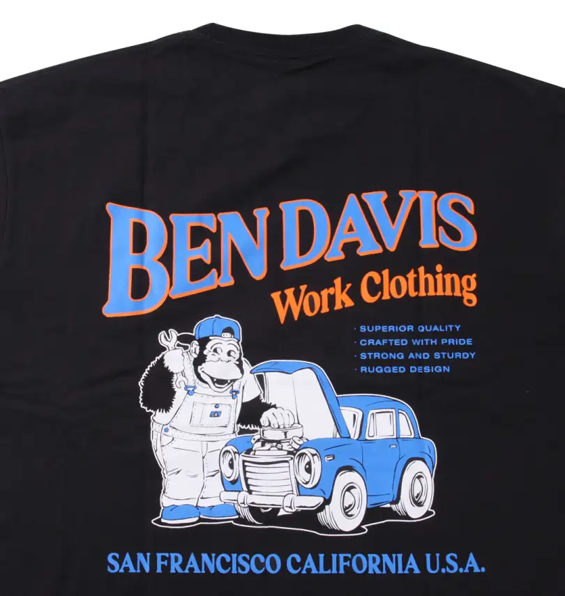 カーメンテナンス半袖tシャツ Ben Davis ベン デイビス 大きいサイズのメンズ服通販 ミッド インターナショナル 商品番号1278 2237