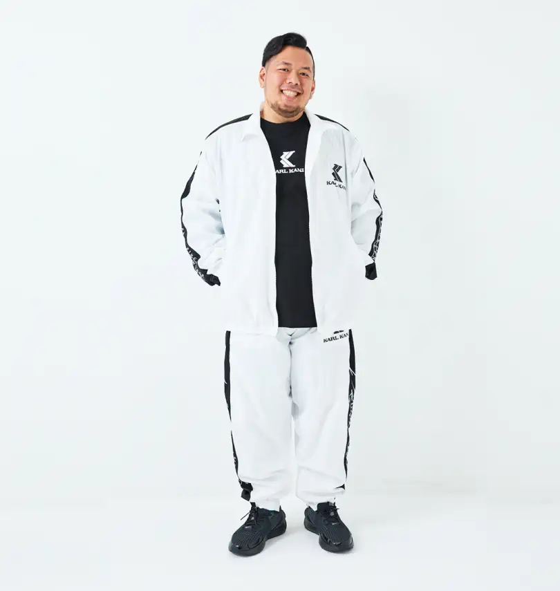 KARL KANI ゴルフ　セットアップ 　ホワイトメッシュ　カール　カナイ 大きいサイズ 裏メッシュブレーカーセット | KARL KANI (カール カナイ