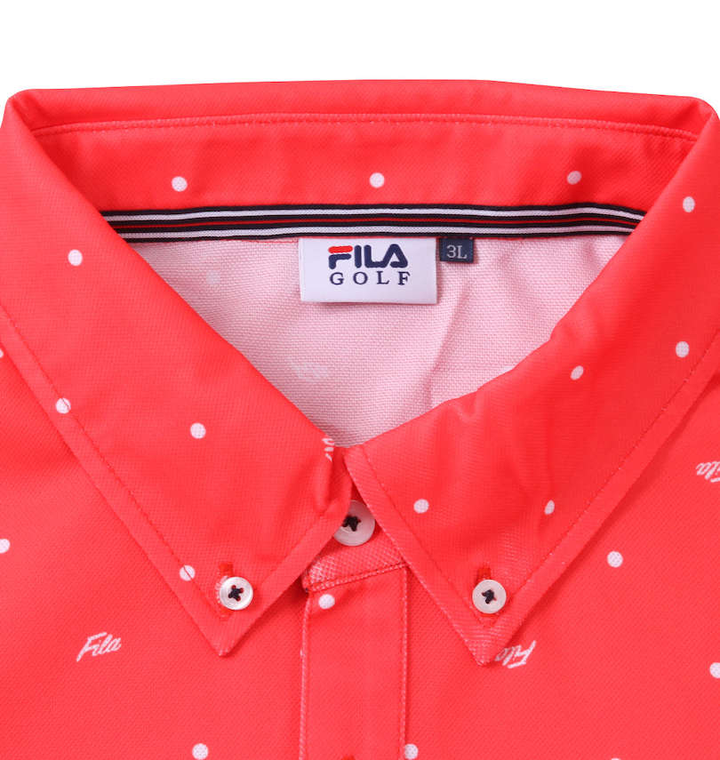 大きいサイズ メンズ FILA GOLF (フィラゴルフ) ドットプリント半袖シャツ 