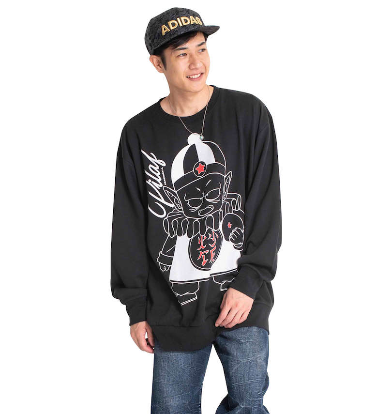 大きいサイズ メンズ DRAGON BALL (ドラゴンボール) 裏起毛ピラフ大王クルートレーナー