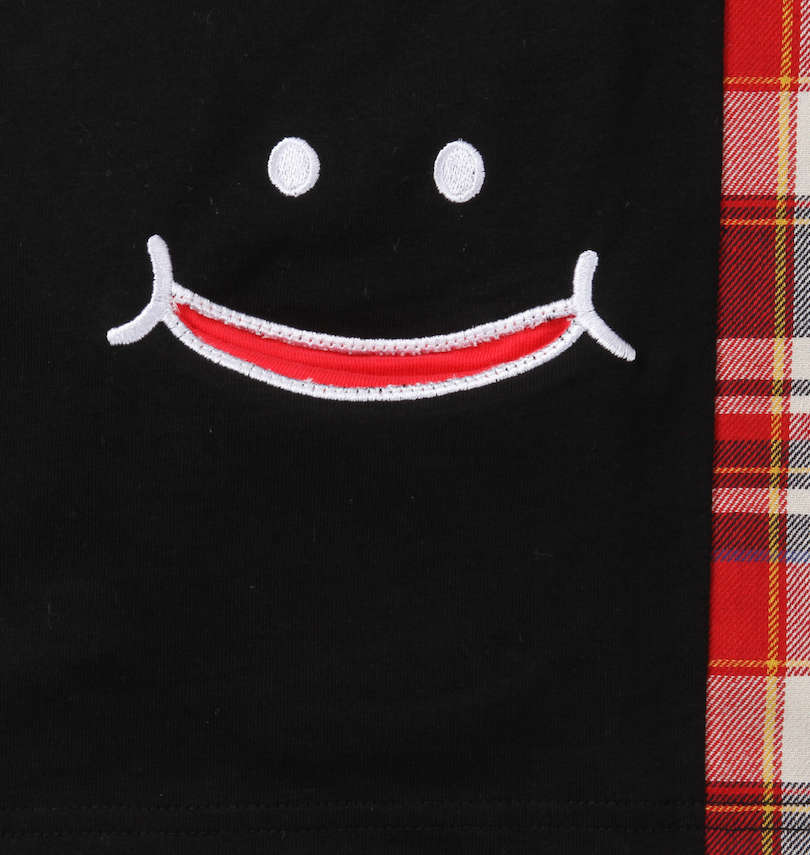 大きいサイズ メンズ UP!SMILE (アップスマイル) サイド切替長袖Tシャツ スマイリーポケット