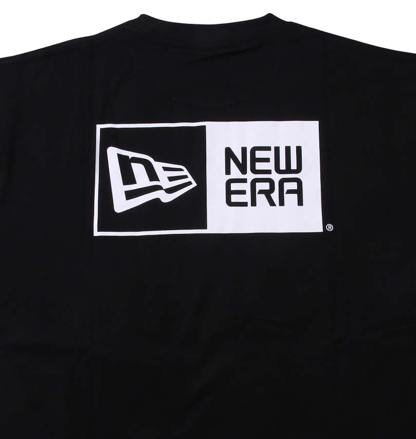 大きいサイズ メンズ NEW ERA (ニューエラ) フロント&バックボックスロゴ半袖Tシャツ バックプリント