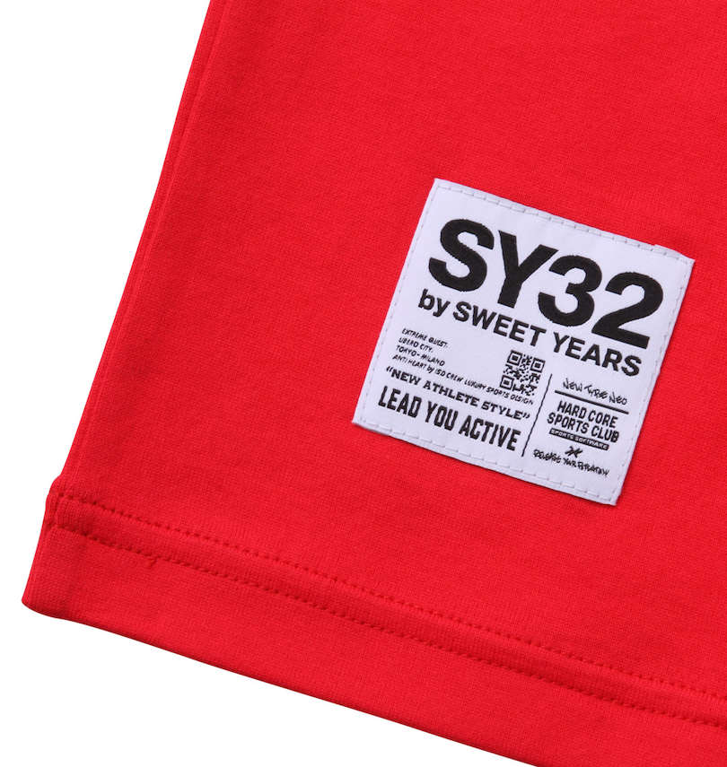 大きいサイズ メンズ SY32 by SWEET YEARS (エスワイサーティトゥバイスィートイヤーズ) エクスチェンジカルチョ半袖Tシャツ バック裾ピスネーム