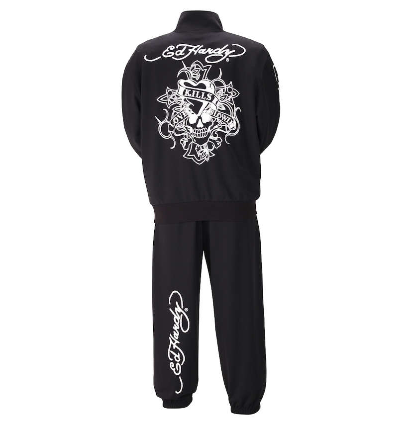 大きいサイズ メンズ Ed Hardy (エドハーディ) 刺繍&プリントジャージセット
                        バックデザイン