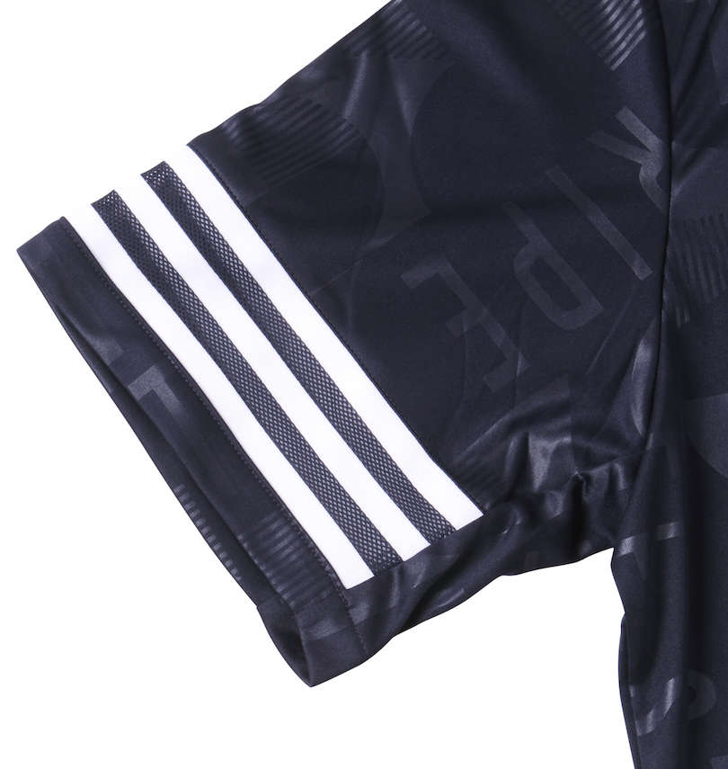 大きいサイズ メンズ adidas golf (アディダスゴルフ) エンボスプリント半袖B.Dシャツ 袖口メッシュ(右袖)
