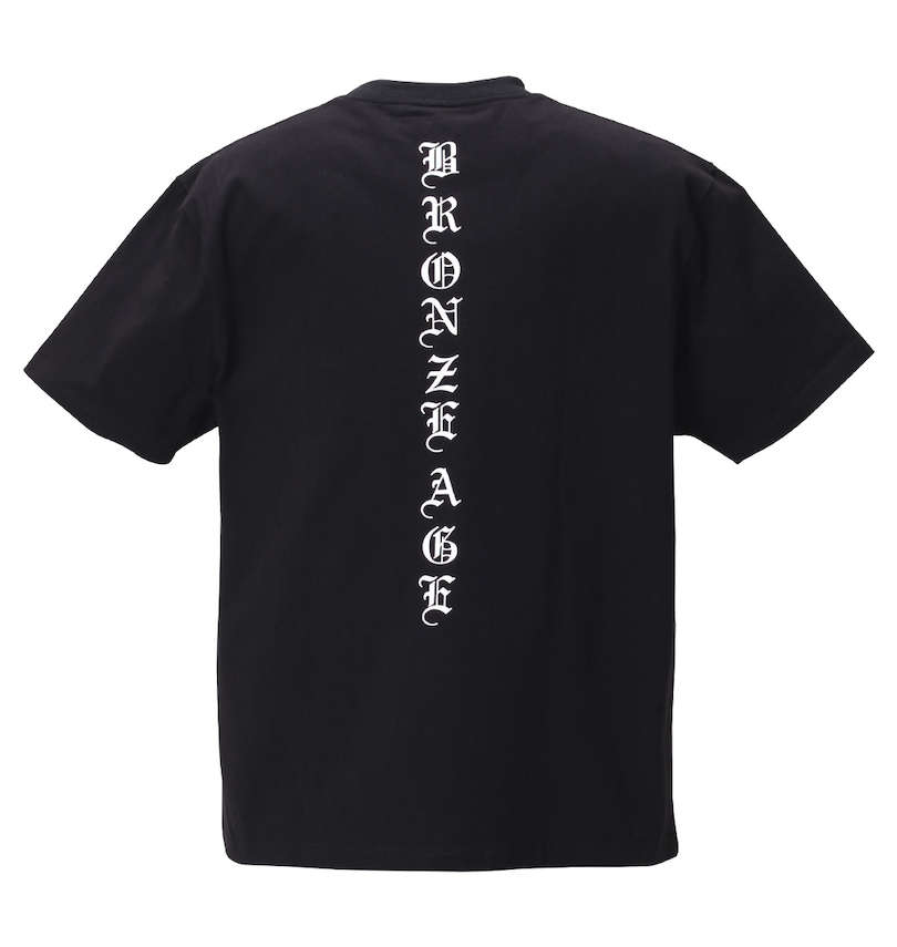 大きいサイズ メンズ BRONZE AGE (ブロンズエイジ) ロゴ半袖Tシャツ バックスタイル
