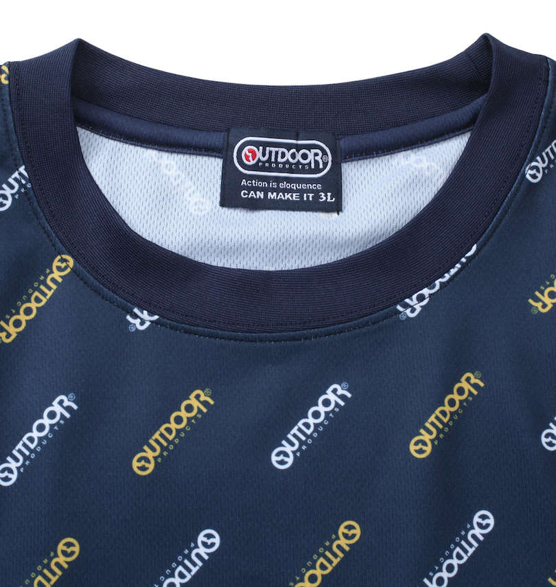 大きいサイズ メンズ OUTDOOR PRODUCTS (アウトドア プロダクツ) DRYメッシュロゴプリント半袖Tシャツ 
