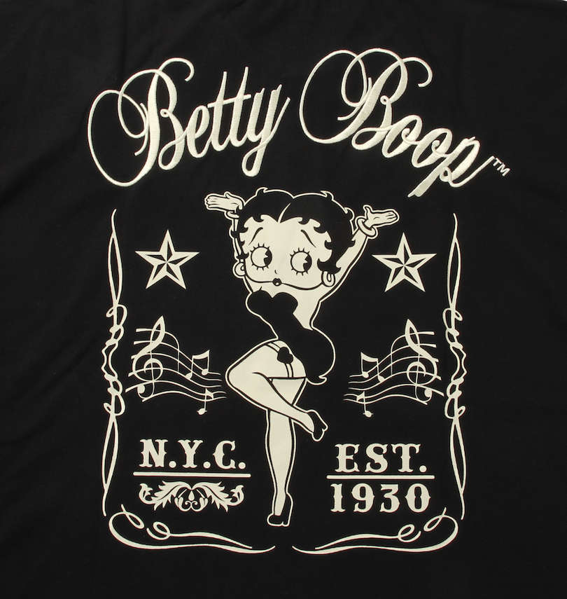 大きいサイズ メンズ BETTY BOOP (ベティ ブープ) 鹿の子刺繍プリント半袖ポロシャツ バック刺繡・プリント