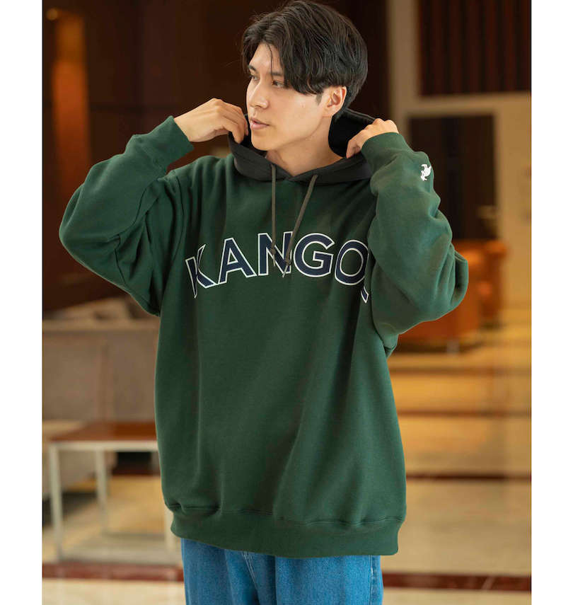 大きいサイズ メンズ KANGOL (カンゴール) 裏起毛プルパーカー
                        