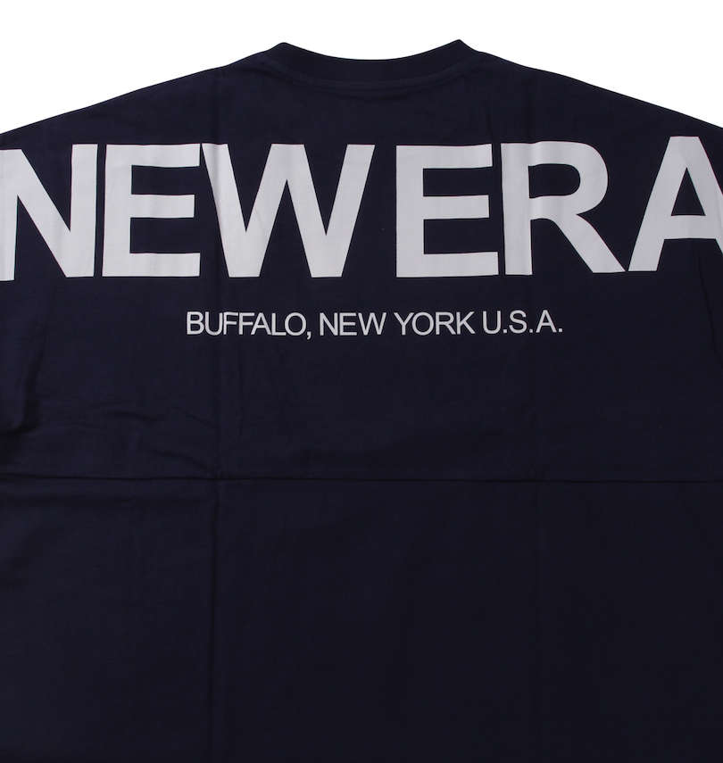 大きいサイズ メンズ NEW ERA (ニューエラ) ザ オリジンロゴ半袖Tシャツ バックプリント