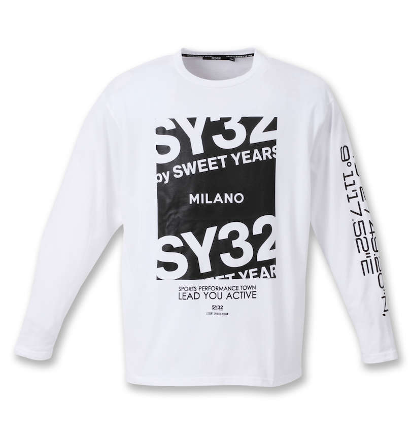 大きいサイズ メンズ SY32 by SWEET YEARS (エスワイサーティトゥバイスィートイヤーズ) ミラノロゴ長袖Tシャツ
                        