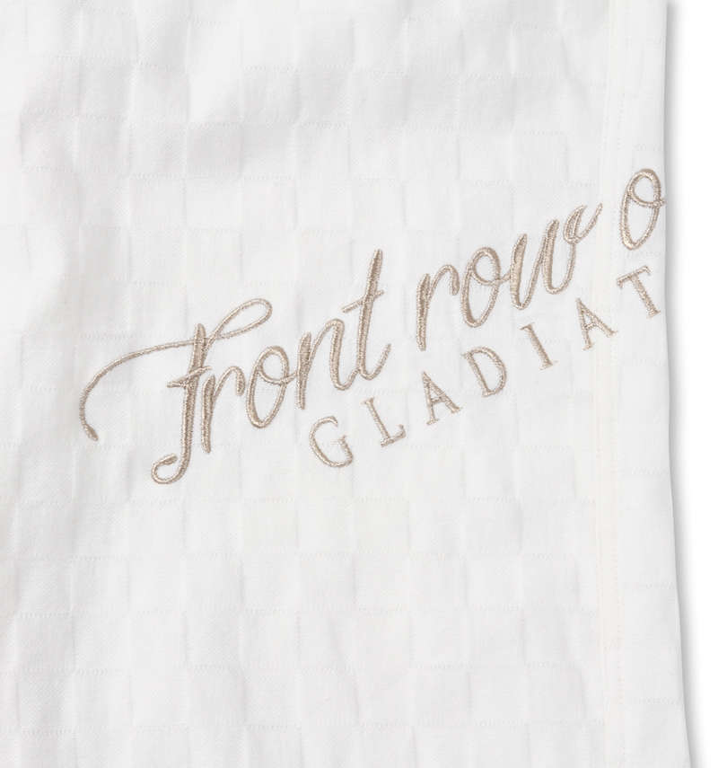 大きいサイズ メンズ GLADIATE (グラディエイト) ALL刺繍ブロックジャガードストレッチパンツ サイド刺繍