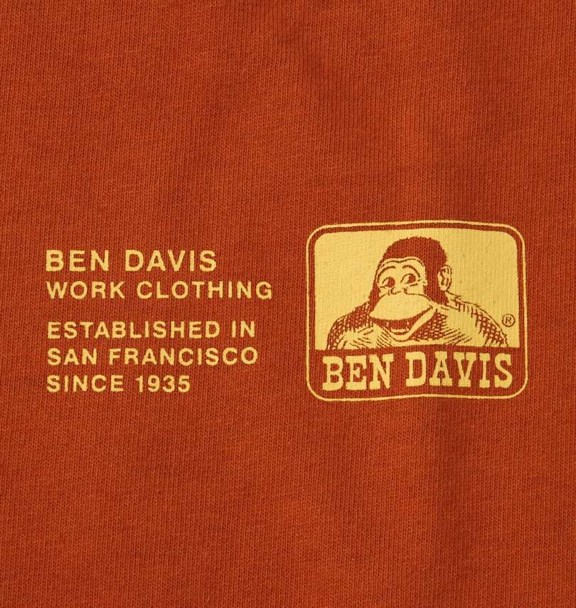大きいサイズ メンズ BEN DAVIS (ベン デイビス) 天竺長袖Tシャツ 左胸プリント
