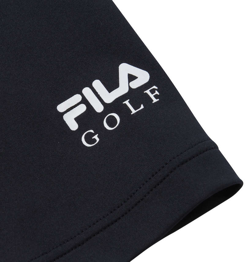 大きいサイズ メンズ FILA GOLF (フィラゴルフ) ジャガード半袖シャツ+インナーセット 袖口プリント