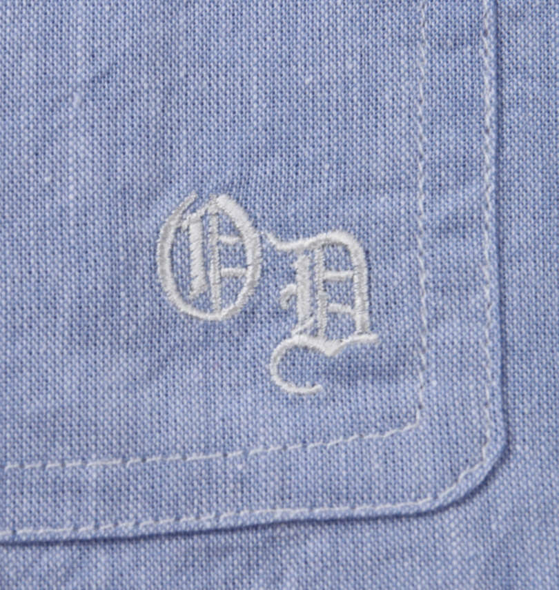 大きいサイズ メンズ OUTDOOR PRODUCTS (アウトドア プロダクツ) 綿麻ダンガリー半袖シャツ 胸ポケット刺繡