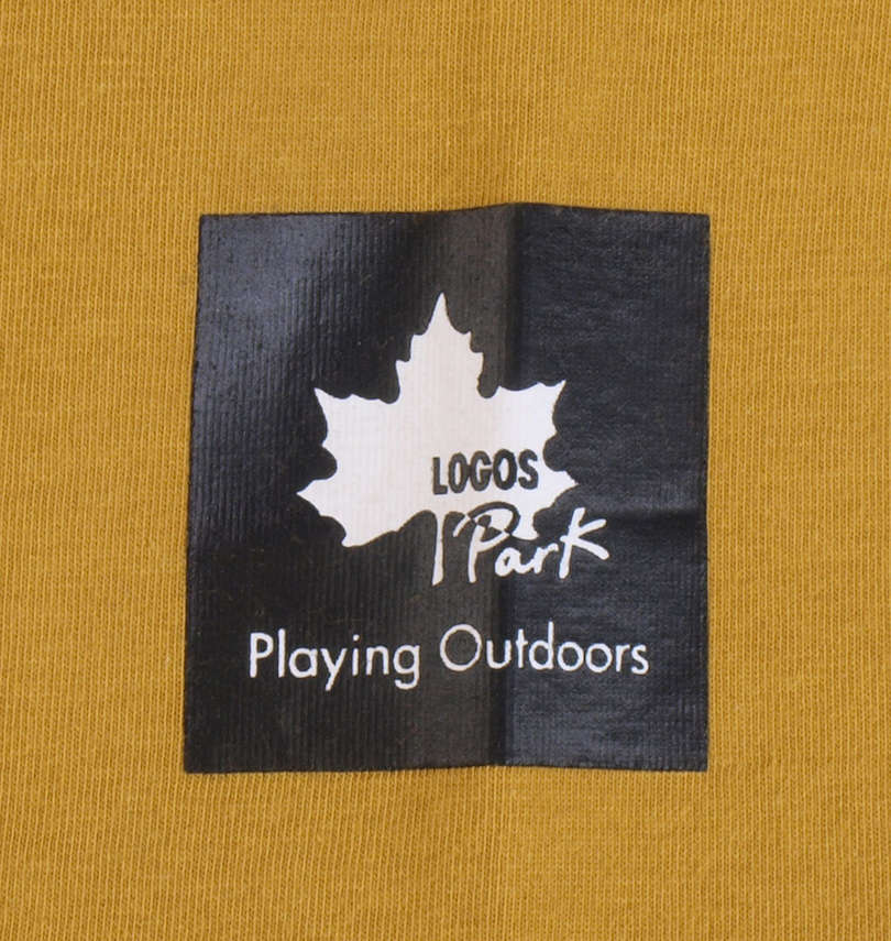 大きいサイズ メンズ LOGOS Park (ロゴスパーク) リサイクル天竺袖ボックスロゴ半袖Tシャツ 袖のプリント
