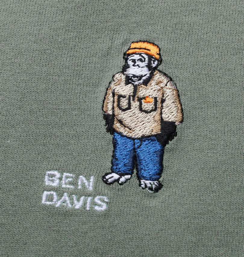 大きいサイズ メンズ BEN DAVIS (ベン デイビス) ワンポイント刺繍半袖Tシャツ 胸刺繍