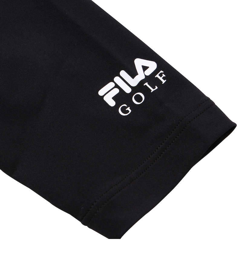 大きいサイズ メンズ FILA GOLF (フィラゴルフ) ハーフジップ半袖シャツ+インナーセット インナー左袖プリント