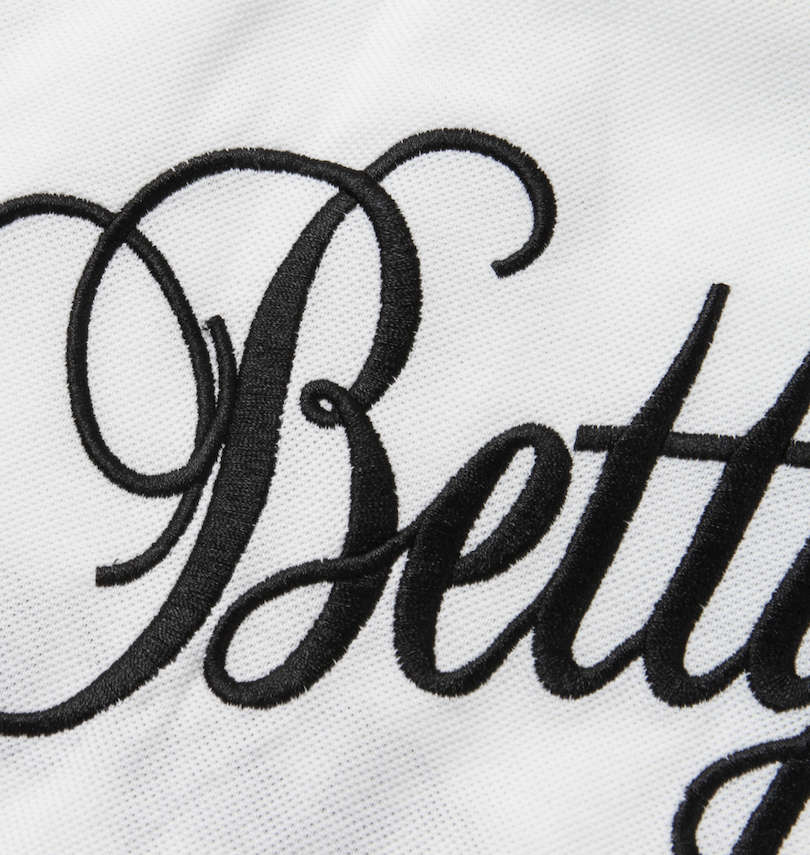大きいサイズ メンズ BETTY BOOP (ベティ ブープ) 鹿の子刺繍プリント半袖ポロシャツ バック刺繡