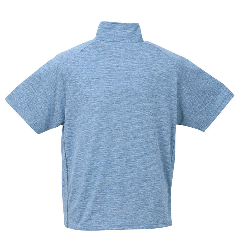 大きいサイズ メンズ Phiten (ファイテン) DRYメッシュ杢ハーフジップ半袖シャツ バックスタイル