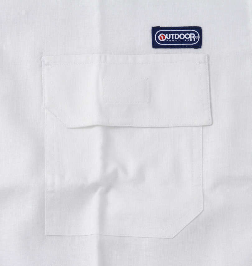 大きいサイズ メンズ OUTDOOR PRODUCTS (アウトドア プロダクツ) 綿麻ロールアップ長袖シャツ 胸ポケット