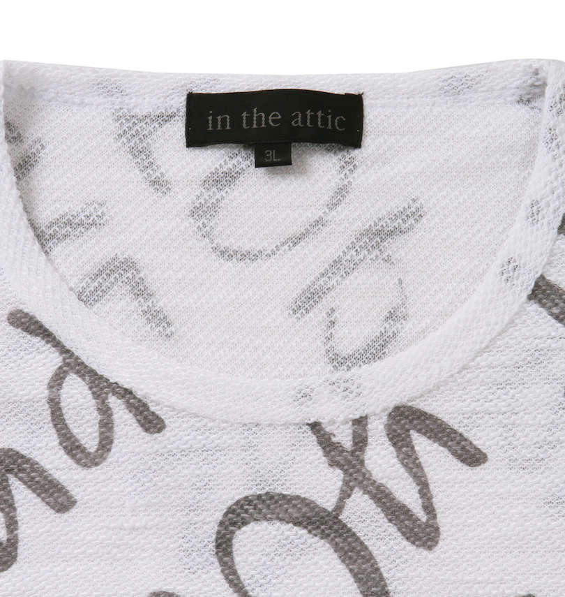 大きいサイズ メンズ in the attic (インジアティック) スラブネップロゴグラデーション半袖Tシャツ 