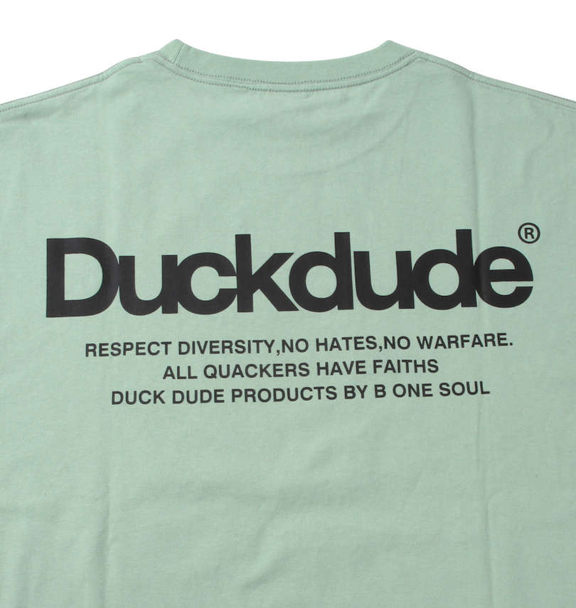 大きいサイズ メンズ b-one-soul (ビーワンソウル) DUCK DUDEメルトグラフィティー半袖Tシャツ バックプリント