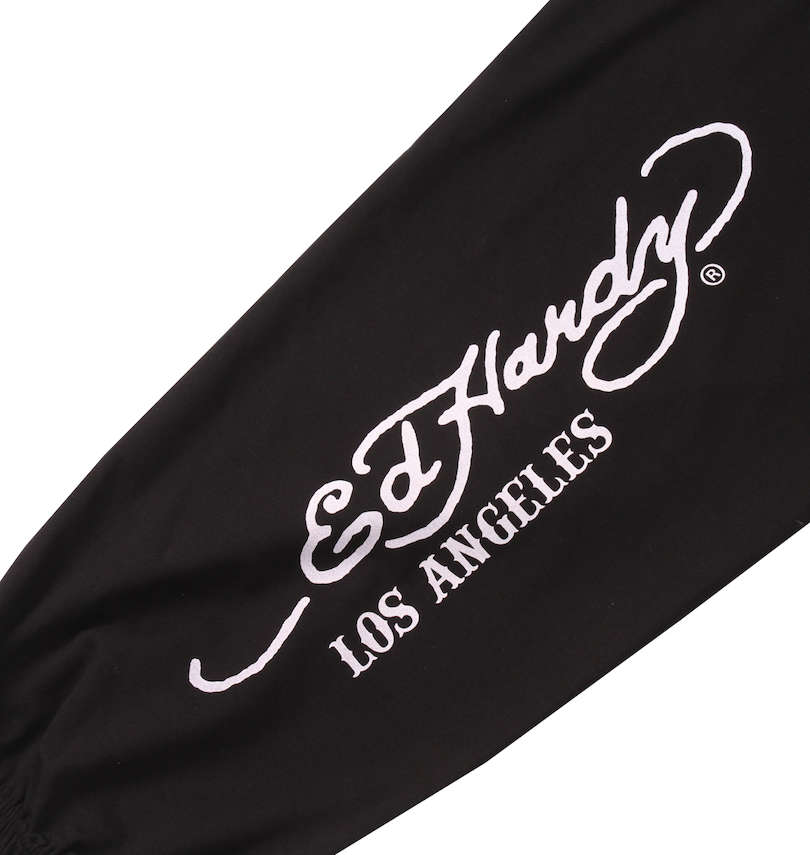 大きいサイズ メンズ Ed Hardy (エドハーディ) 刺繍&プリントジャージセット 袖・パンツ裾共通プリント