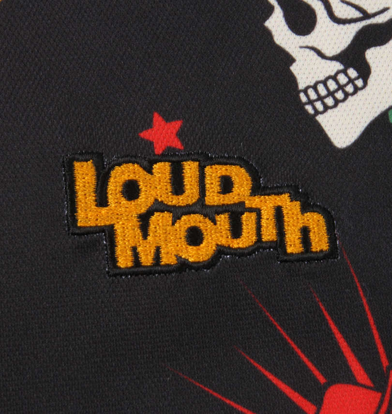 大きいサイズ メンズ LOUDMOUTH (ラウドマウス) プレミアムカノコ総柄半袖シャツ 刺繍