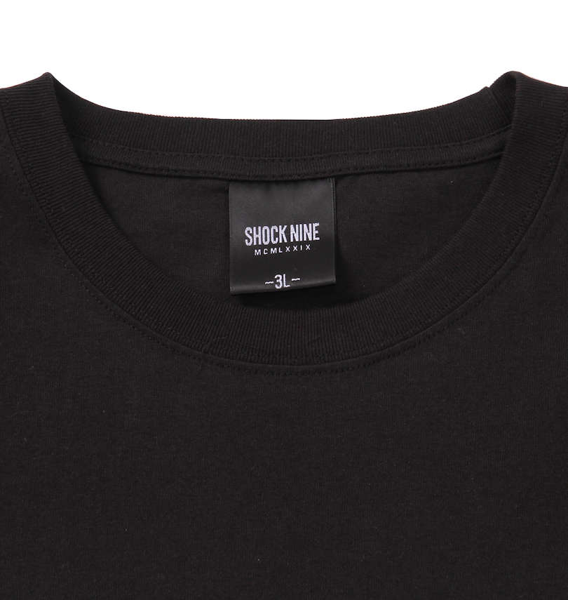 大きいサイズ メンズ SHOCK NINE (ショックナイン) ロング丈裾チェック柄切替半袖Tシャツ 