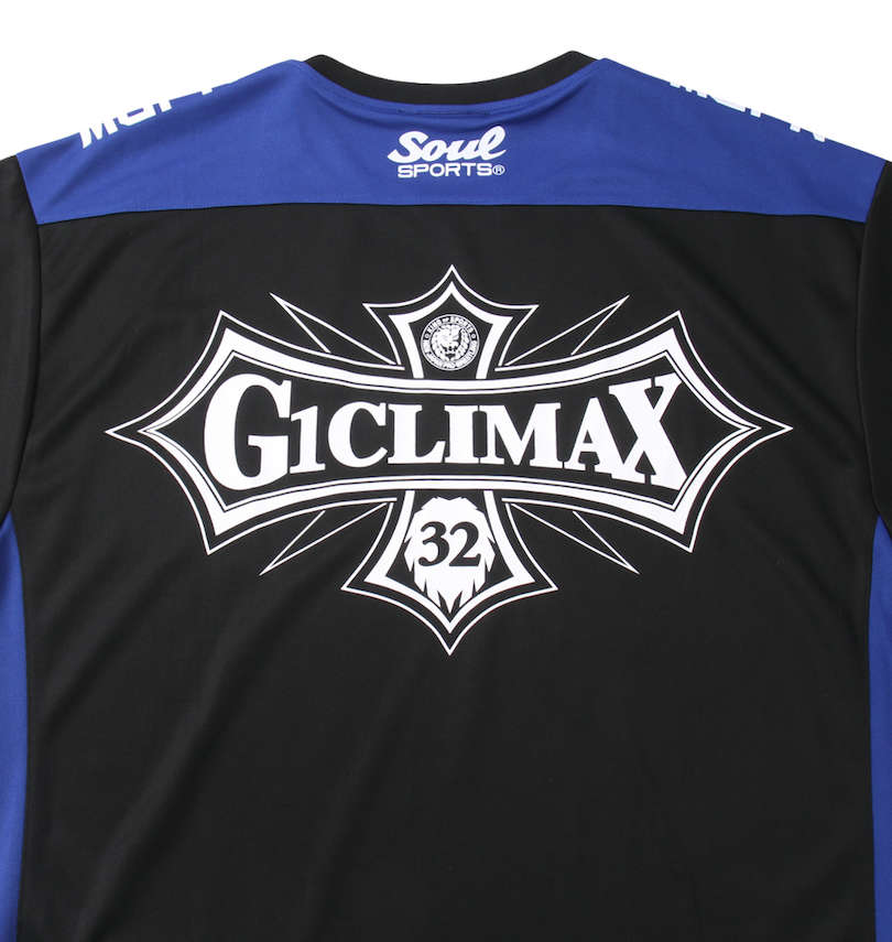 大きいサイズ メンズ SOUL SPORTS×新日本プロレス (ソウル×シンニホンプロレス) G1 CLIMAX32大会半袖Tシャツ バックプリント
