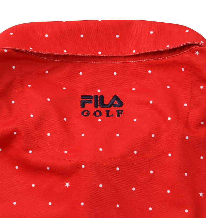 大きいサイズ メンズ FILA GOLF (フィラゴルフ) ドット柄半袖ポロシャツ バック刺繍