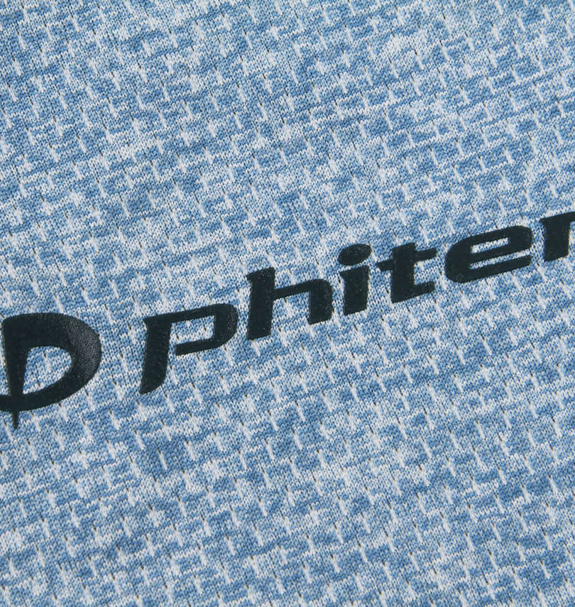 大きいサイズ メンズ Phiten (ファイテン) DRYメッシュ杢ハーフジップ半袖シャツ プリント拡大