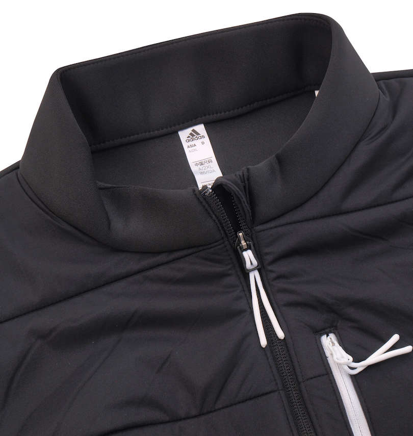 大きいサイズ メンズ adidas golf (アディダスゴルフ) ダンボールニットファブリックミックス防風長袖フルジップジャケット 