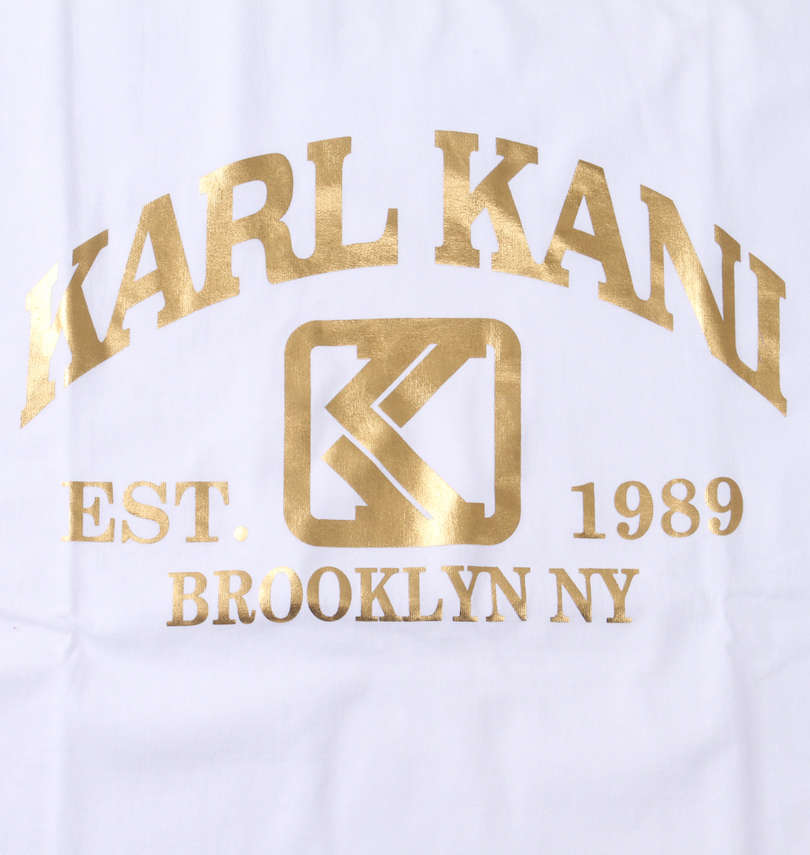 大きいサイズ メンズ KARL KANI (カール カナイ) 天竺半袖Tシャツ フロントプリント