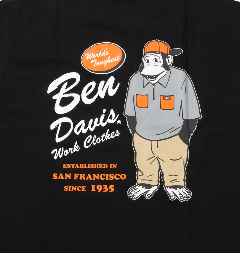 大きいサイズ メンズ BEN DAVIS (ベン デイビス) ゴリラプリント半袖Tシャツ バックプリント