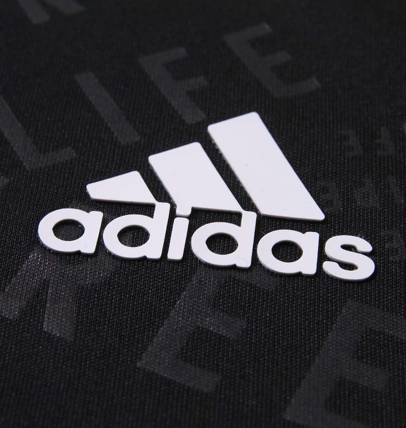 大きいサイズ メンズ adidas golf (アディダスゴルフ) エンボスパターン半袖シャツ+ハイネック長袖Tシャツ 厚盛ラバープリント
