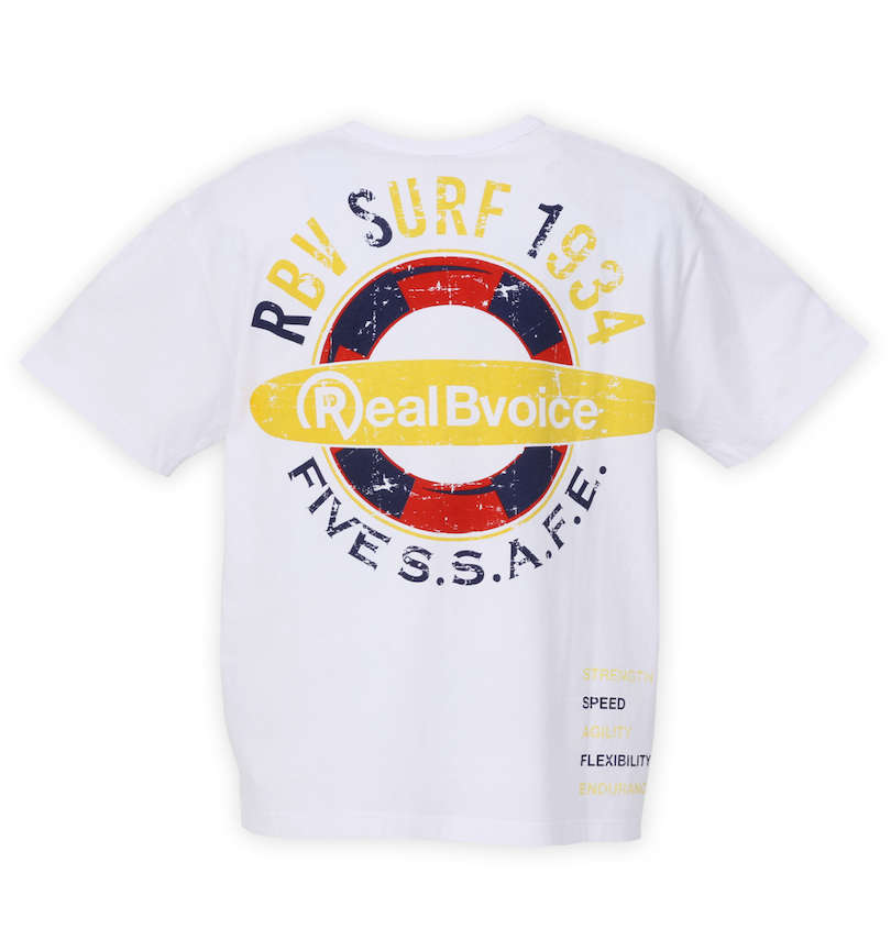 大きいサイズ メンズ RealBvoice (リアルビーボイス) SURF1934半袖Tシャツ バックスタイル