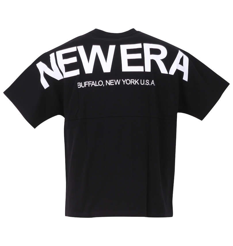 大きいサイズ メンズ NEW ERA (ニューエラ) ザ オリジンロゴ半袖Tシャツ バックスタイル